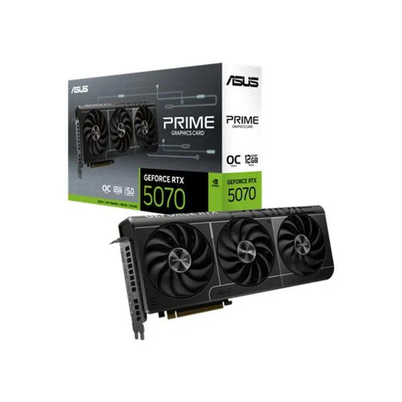 Tarjeta de Video ASUS PRIME GeForce RTX 5070 OC - 12GB - 192-bit - PCI-E 5.0 - GDDR7 - HDMI - DisplayPort - PRIME-RTX5070-O12G
