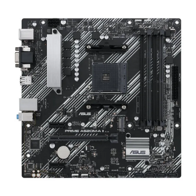 Tarjeta Madre ASUS PRIME A520M-A II/CSM - Socket AM4 - 4xDDR4 - 2133/3200/4800(OC) MHz - HDMI - VGA - DisplayPort - USB 2.0/3.2 - Micro ATX - PRIME A520M-A II/CSM