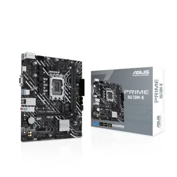 Tarjeta Madre ASUS PRIME H610M-K - Socket 1700 - 2x DDR5 - 4800/5200/5600MHz - HDMI - VGA - USB 2.0/3.2 - Micro ATX - PRIME H610M-K