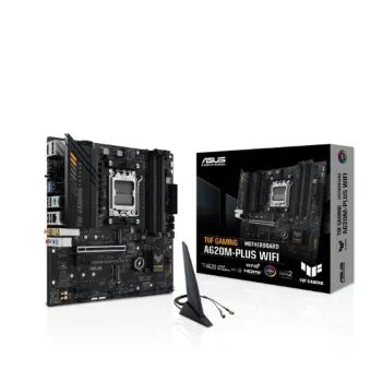 Tarjeta Madre ASUS TUF GAMING A620M-PLUS WIFI - Socket AM5 - 4xDDR5 - 4800/6000(OC)/7600+(OC)MHz  HDMI - DisplayPort - USB 2.0/3.2  - Micro ATX - TUF GAMING A620M-PLUS WIFI