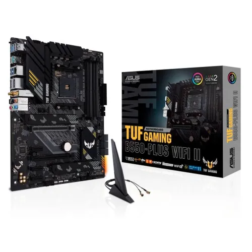 Tarjeta Madre ASUS TUF GAMING B550-PLUS WIFI II - Socket AM4 - 4xDDR4 - 2133/3200/4866(OC) MHz - HDMI - DisplayPort - USB 2.0/3.2 - ATX - TUF GAMING B550-PLUS WIFI II Tarjeta Madre ASUS TUF GAMING B550-PLUS WIFI II - Socket AM4 - 4xDDR4 - 2133/3200/4866(OC) MHz - HDMI - DisplayPort - USB 2.0/3.2 - ATX - TUF GAMING B550-PLUS WIFI II