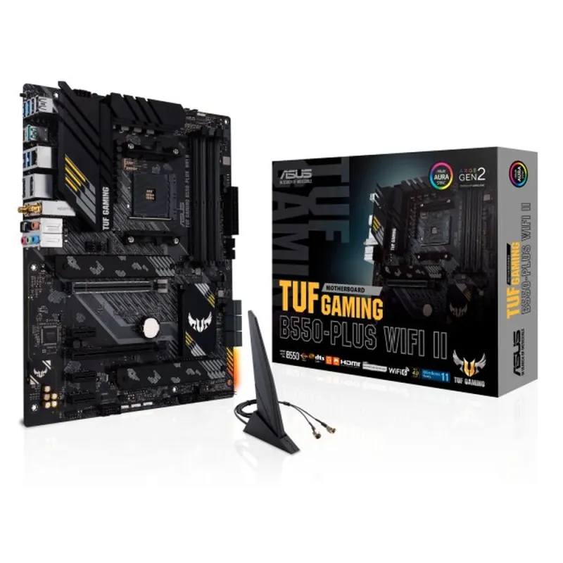 Tarjeta Madre ASUS TUF GAMING B550-PLUS WIFI II - Socket AM4 - 4xDDR4 - 2133/3200/4866(OC) MHz - HDMI - DisplayPort - USB 2.0/3.2 - ATX - TUF GAMING B550-PLUS WIFI II