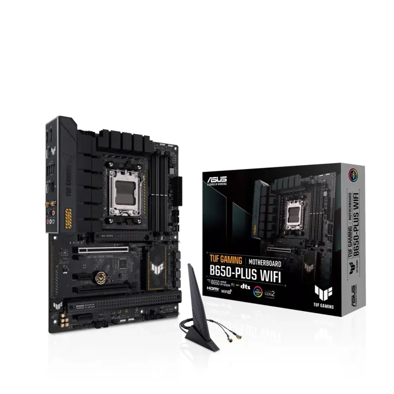 Tarjeta Madre ASUS TUF GAMING B650-PLUS WIFI - Socket AM5 - 4x DDR5 - 4800/5200/6400(OC)MHz - HDMI - DisplayPort - USB 2.0/3.2 - ATX - TUF GAMING B650-PLUS WIFI