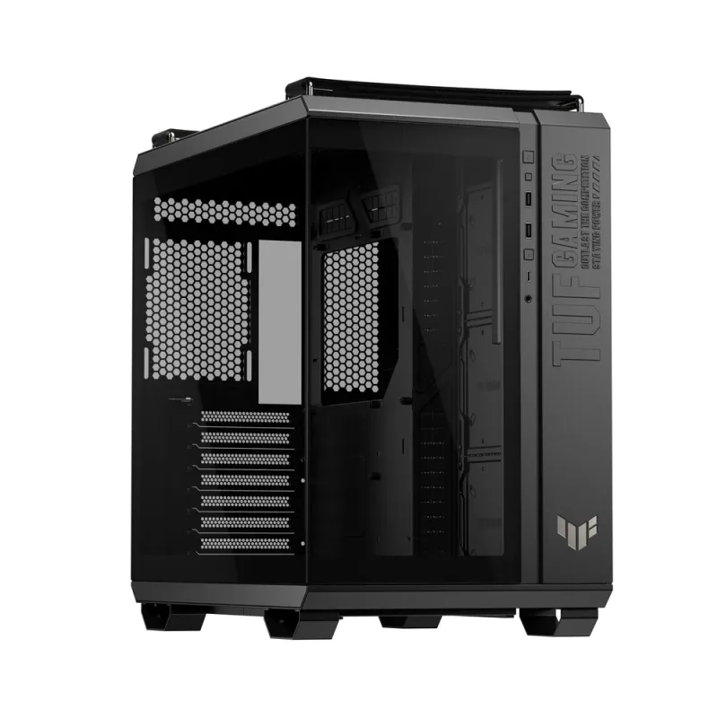 Gabinete Gamer ASUS TUF Gaming GT502 Horizon - Media Torre - ATX/Micro ATX/Mini-ITX - Panel Lateral - Negro - TUF GAMING GT502 HORIZON BLACK
