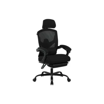 Silla Gamer Balam Rush Bolt Nou B, Soporta hasta 130kg, Reposapiés, Cojín cervical. Color Negro.