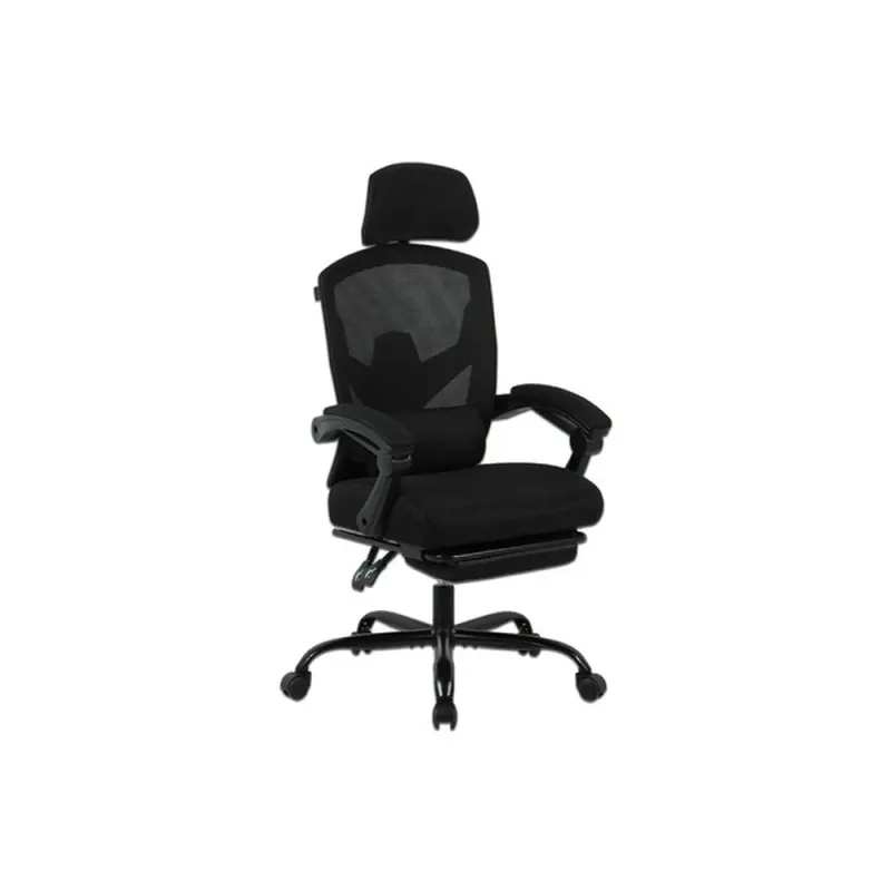 Silla Gamer Balam Rush Bolt Nou B, Soporta hasta 130kg, Reposapiés, Cojín cervical. Color Negro.