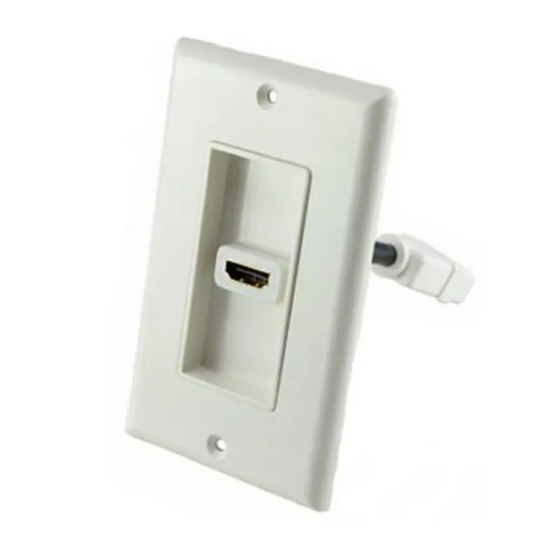 Tapa de Pared BRobotix HDMI 1 Puerto con Cable PigTail - Blanco - 73307