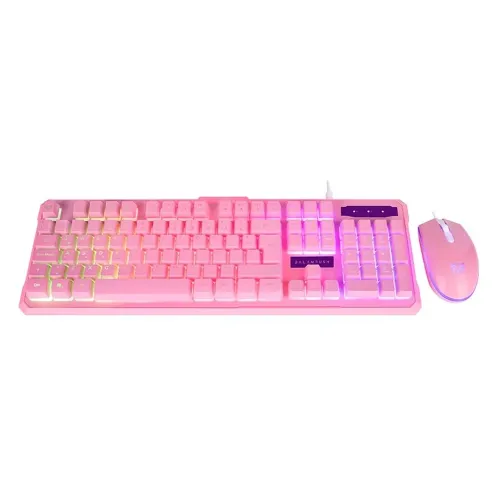 Kit Gamer Balam Rush SQUAD KTM330 - Teclado - Mouse - RGB - Alámbrico - Español - Rosa - BR-932769