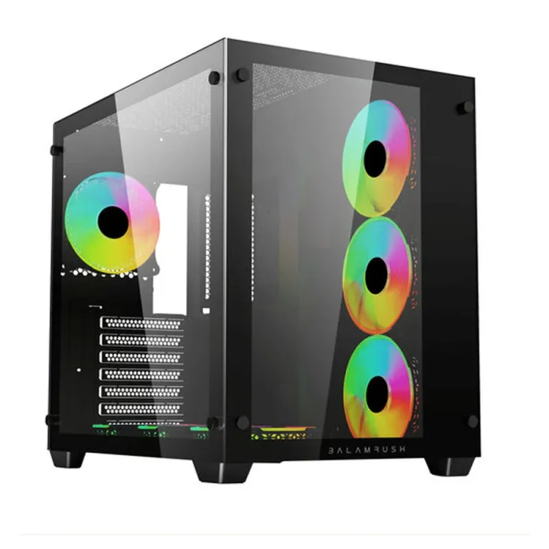 Gabinete Gamer Balam Rush Tank Pro GM930 - Micro Torre - Micro ATX/Mini-ITX - 4x Ventiladores - Panel Lateral - BR-935944