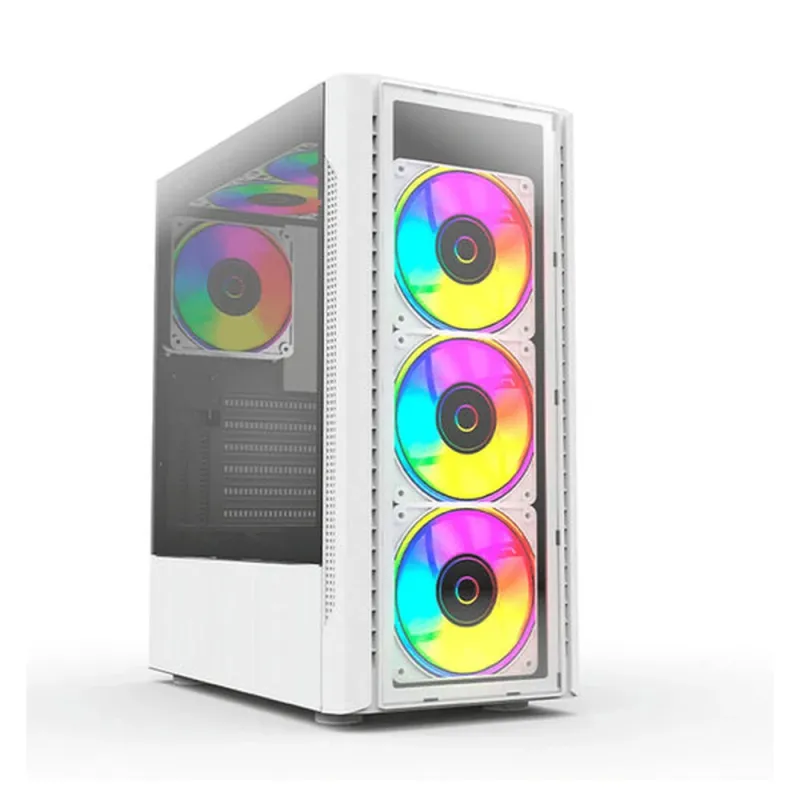 Gabinete Gamer Balam Rush DRAGONFLY II CRYSTAL GM745 - Media Torre - ATX/Micro ATX/Mini ITX - Panel Lateral - Blanco - BR-935975