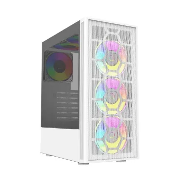 Gabinete Gamer Balam Rush Dragonfly II Mesh GM740 - Media Torre - ATX/Micro ATX/Mini ITX - Panel Lateral - Blanco - BR-935999