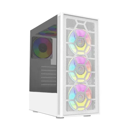 Gabinete Gamer Balam Rush Dragonfly II Mesh GM740 - Media Torre - ATX/Micro ATX/Mini ITX - Panel Lateral - Blanco - BR-935999