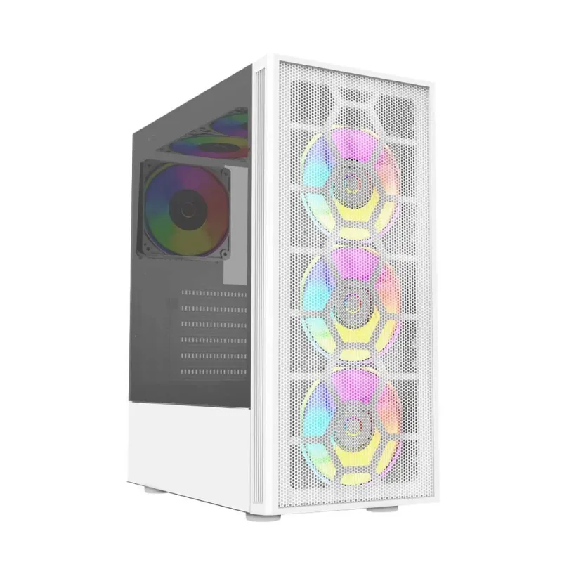 Gabinete Gamer Balam Rush Dragonfly II Mesh GM740 - Media Torre - ATX/Micro ATX/Mini ITX - Panel Lateral - Blanco - BR-935999