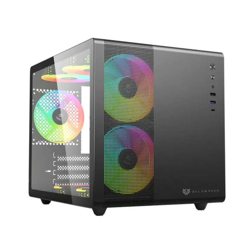 Gabinete Gamer Balam Rush TANK MINI GI930 - Mini Torre - Micro ATX/Mini ITX - 3 Ventiladores - Panel Lateral - BR-936033