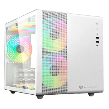 Gabinete Gamer Balam Rush TANK MINI GI930 - Mini Torre - Micro ATX/Mini ITX - 3 Ventiladores - Panel Lateral - Blanco - BR-936040