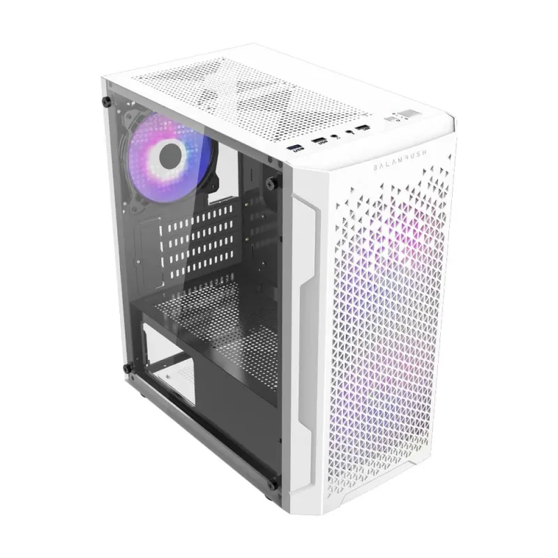 Gabinete Gamer Balam Rush ARTIC GI725 - Mini Torre - Micro ATX/Mini ITX - Panel Lateral - Blanco - BR-936125