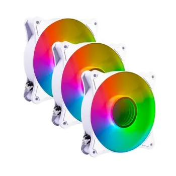 Kit de Ventiladores Balam Rush Eolox Blaze EX90KW - 120mm - 3 Pines - RGB - 3 Piezas - Blanco - BR-937955