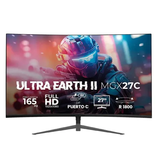 Monitor Gamer Balam Rush ULTRA EARTH II MGX27C - 27" - Full HD - 165Hz - HDMI - DisplayPort - Curvo - BR-938273 Monitor Gamer Balam Rush ULTRA EARTH II MGX27C - 27" - Full HD - 165Hz - HDMI - DisplayPort - Curvo - BR-938273