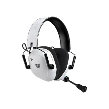 Diadema Gamer Balam Rush Pilot Pro HS808 - Inalámbrico - Micrófono - RGB - Blanco - BR-938594