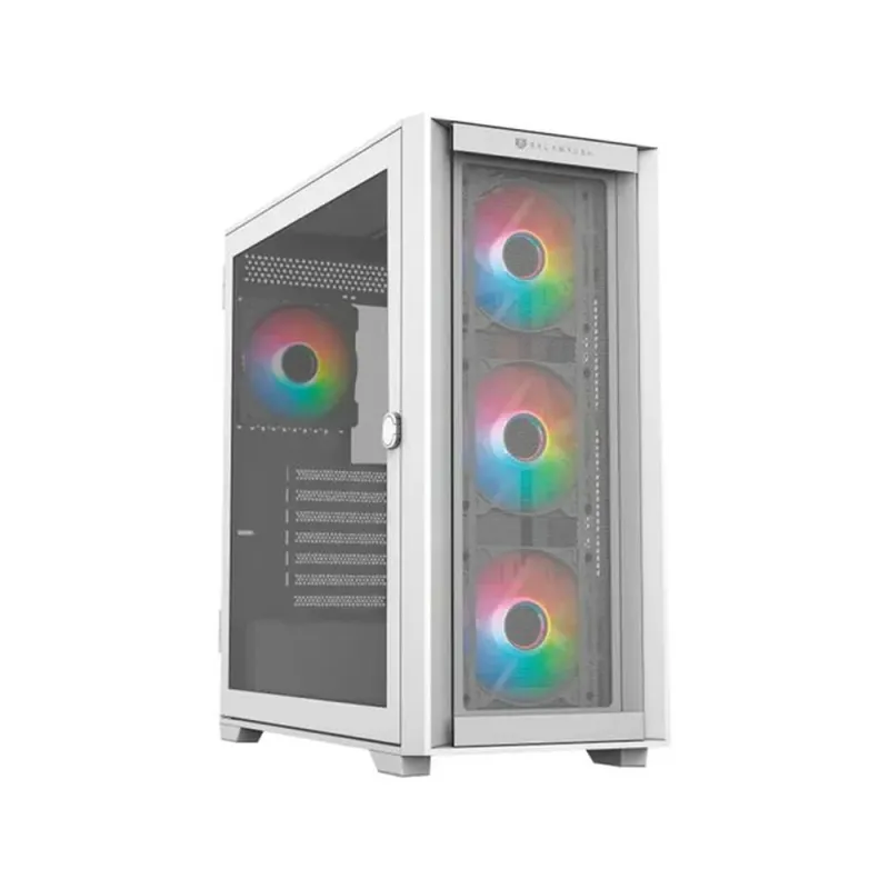 Gabinete Gamer Balam Rush Carbono Twin Mate 9000 - Torre - E-ATX/ATX/Micro ATX/Mini ITX - 4x Ventiladores - Panel Lateral - Blanco - BR-938761