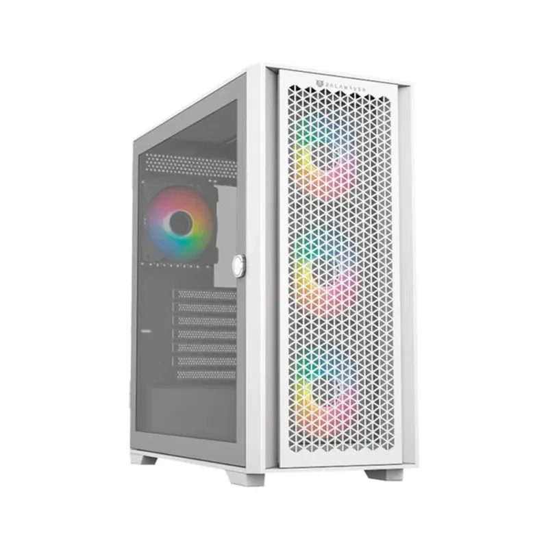 Gabinete Gamer Balam Rush Carbono Twin Mate 7000 - Media Torre - ATX/Micro ATX/Mini ITX - 4x Ventiladores - Panel Lateral - Blanco - BR-938808