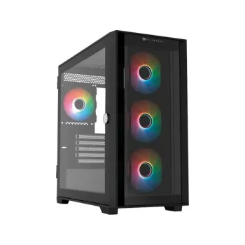 Gabinete Gamer Balam Rush Carbono Twin Mate 6000 - Mini Torre - Micro ATX/Mini ITX - 4x Ventiladores - Panel Lateral - Negro - BR-938815