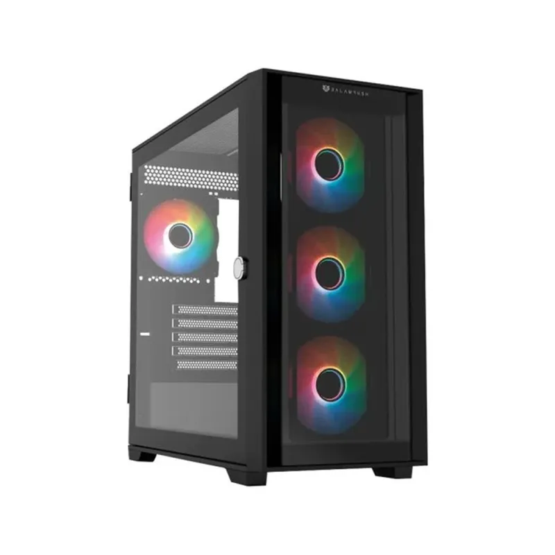 Gabinete Gamer Balam Rush Carbono Twin Mate 6000 - Mini Torre - Micro ATX/Mini ITX - 4x Ventiladores - Panel Lateral - Negro - BR-938815