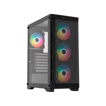 Gabinete Gamer Balam Rush Carbono Twin Mate 5000 - Media Torre - ATX/Micro ATX/Mini ITX - 4x Ventiladores - Panel Lateral - Negro - BR-938839