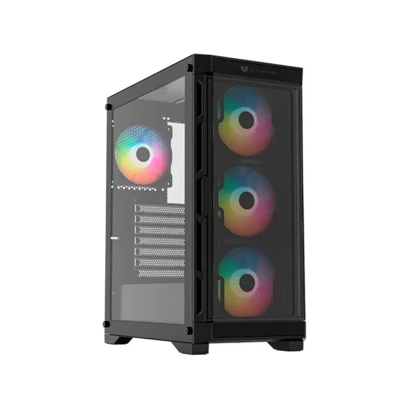 Gabinete Gamer Balam Rush Carbono Twin Mate 5000 - Media Torre - ATX/Micro ATX/Mini ITX - 4x Ventiladores - Panel Lateral - Negro - BR-938839
