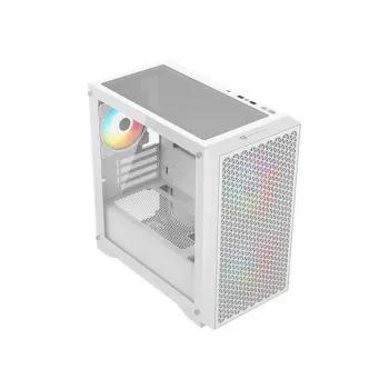 Gabinete Gamer Balam Rush Carbono Aircool 4000A - Mini Torre - Micro-ATX/Mini-ITX - 3 Ventiladores - Panel Lateral - Blanco - BR-938860