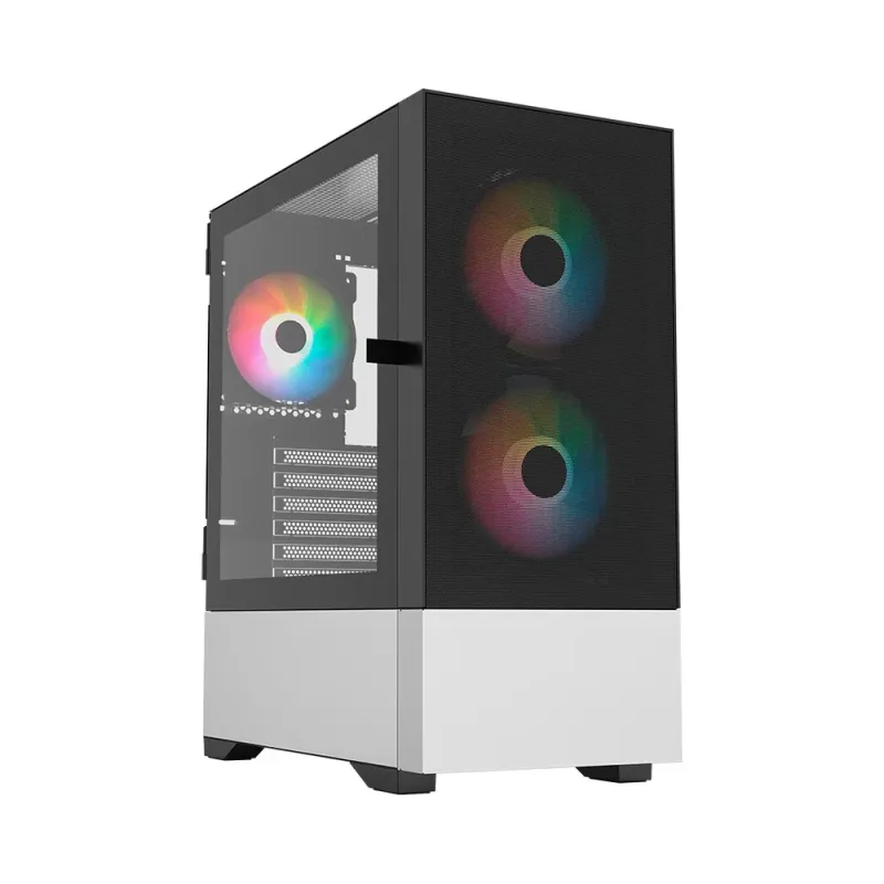 Gabinete Balam Rush Nitrox Aircool 5500ABW- Mid-Tower - Micro-ATX / Mini-ITX / ATX - 3 Ventiladores ARGB Instalados - Sin Fuente - BR-938914