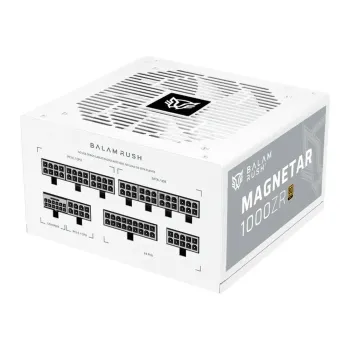 Fuente de Poder Balam Rush Magnetar 1000ZR - 1000W - ATX - 24 pin - 6 SATA - 80 PLUS Gold - Blanco - BR-940313