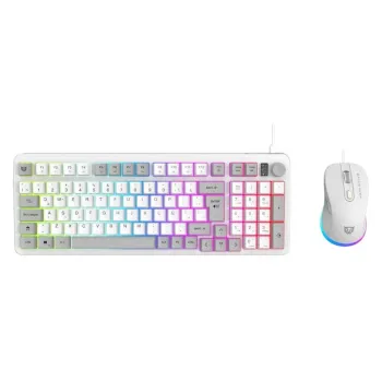 Kit Gamer Balam Rush Squad Conquest KG515 - Teclado - Mouse - RGB - Blanco - BR-940450