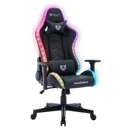 Silla Gamer Balam Rush Lightning Rush V2 - Hasta 150kg - Negro - RGB - BR-940566