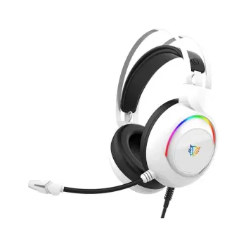 Diadema Gamer Balam Rush Hesix II HS688 - Alámbrico - Micrófono - RGB - Blanco - BR-941211