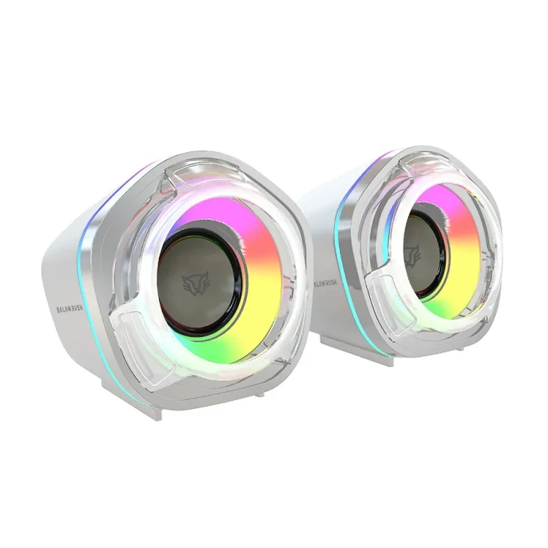 Bocinas Balam Rush Glimm Penta BG545 - Inalámbrico - Bluetooth - RGB - Blanco - BR-941235