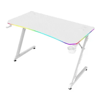 Escritorio Gamer Balam Rush Olympus Spot Glow Pro MRX8000 - 120x60cm - Hasta 100kg - Blanco - RGB - BR-941389
