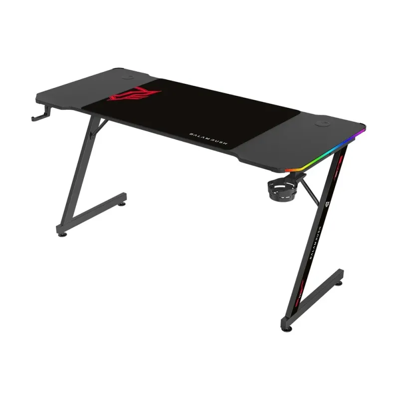 Escritorio Gamer Balam Rush Olympus Spot Glow MRX6000 - 140x60cm - Hasta 100kg - Negro - BR-941396