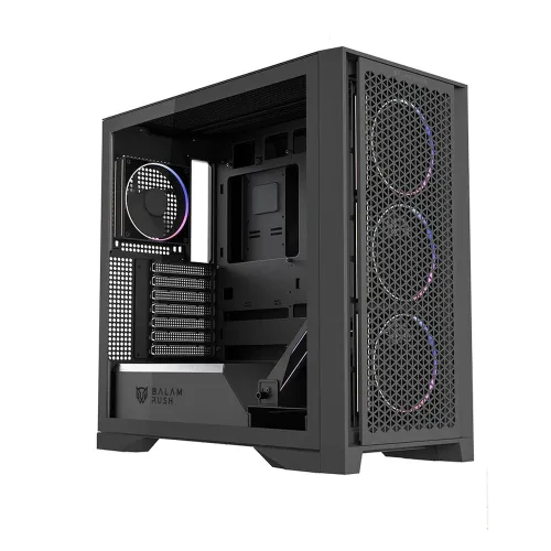 Gabinete Gamer Balam Rush Carbono Polar Twin Mate 9900 - Media Torre - ATX/Micro-ATX/ITX - 5 Ventiladores - Panel Lateral - BR-941457