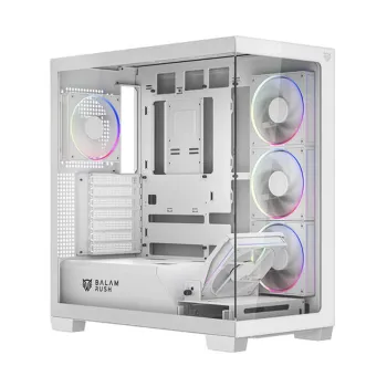 Gabinete Gamer Balam Rush TANK POLAR 7900 - Media Torre - ATX/Micro ATX/Mini ITX - Panel Lateral - Blanco - BR-941488