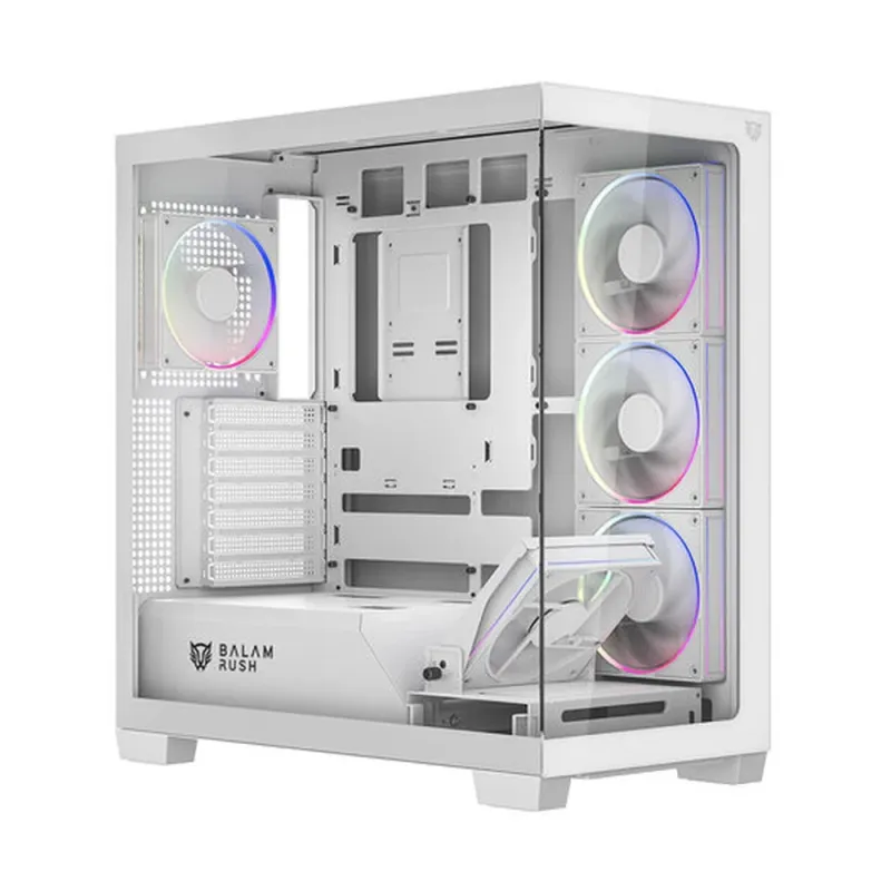 Gabinete Gamer Balam Rush TANK POLAR 7900 - Media Torre - ATX/Micro ATX/Mini ITX - Panel Lateral - Blanco - BR-941488