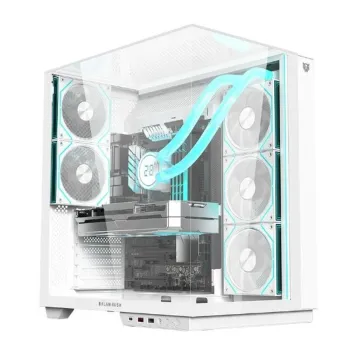 Gabinete Gamer Balam Rush MAJESTIC 7600 - Media Torre - ATX/Micro-ATX/mini-ITX - Panel Lateral - Blanco - BR-941501