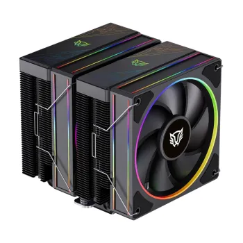 Disipador Balam Rush Heliux Pro HEX70 - 2x 120mm - 2000RPM - RGB - Negro - BR-942003