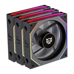 Ventilador Balam Rush Eolox Link EXL95 - 120mm - 4 pin - RGB - Negro - 3 Piezas - BR-942089