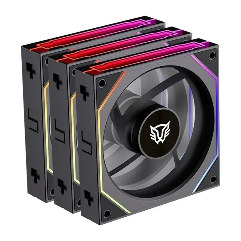 Ventilador Balam Rush Eolox Link EXL95 - 120mm - 4 pin - RGB - Negro - 3 Piezas - BR-942089