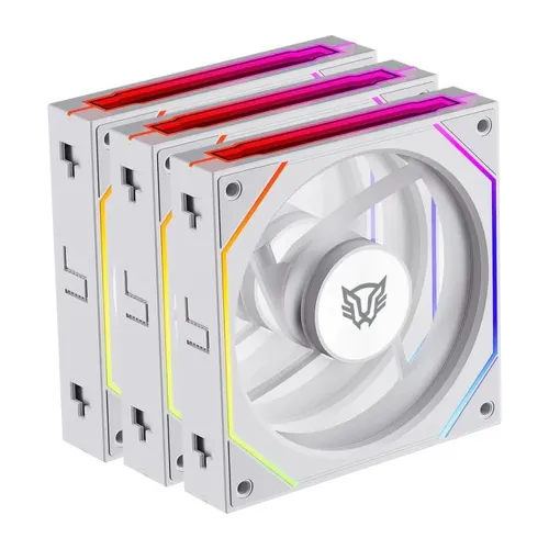 Ventilador Balam Rush Eolox Link EXL95 - 120mm - 4 pin - RGB - Blanco - 3 Piezas - BR-942096