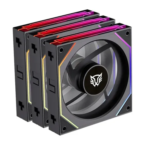 Ventilador Balam Rush Eolox Link-R EXL95R - 120mm - 4 pin - Negro - RGB - 3 Piezas - BR-942102