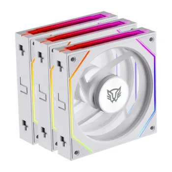 Ventilador Balam Rush Eolox Link-R EXL95R - 120mm - 4 pin - Blanco - RGB - 3 Piezas - BR-942119