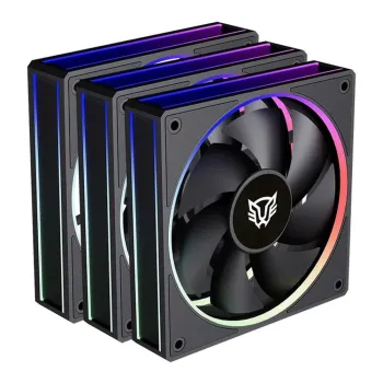 Ventilador Balam Rush Eolox Bora EXB85 - 120mm - 4 pin - Negro - RGB - 3 Piezas - BR-942126