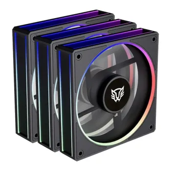 Ventilador Balam Rush Eolox Bora-R EXB85R - 120mm - 4-pin - Negro - RGB - 3 Piezas - BR-942140